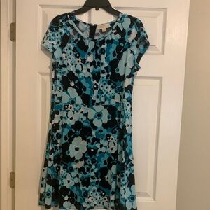 Michael Kors Floral Blue and Black Dress